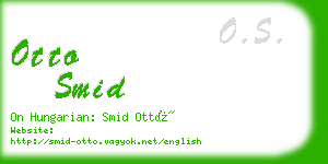 otto smid business card